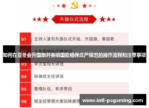 如何在亚冬会升国旗并奏唱国歌确保庄严规范的操作流程和注意事项